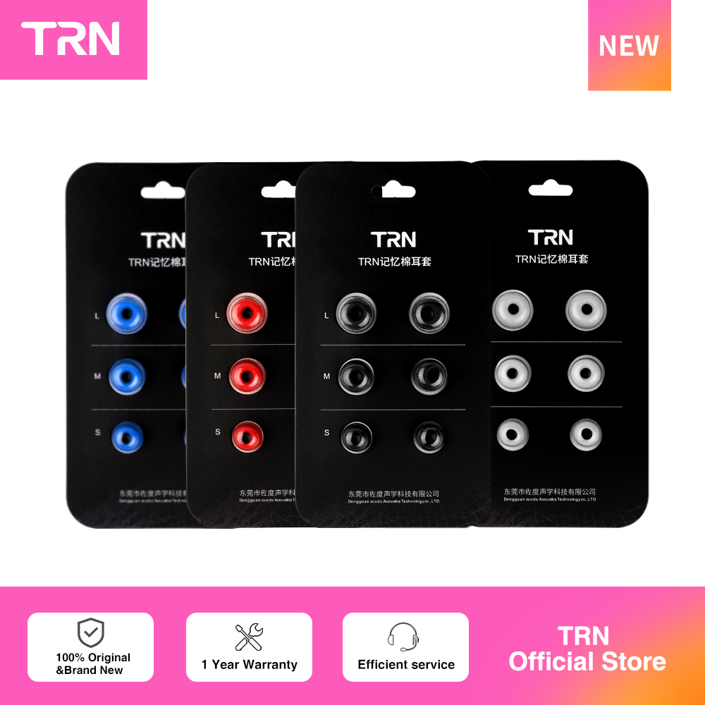 Earphone Foam Tip - TRN 3 paires (6 pièces) écouteurs